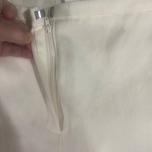 H&M Linen Cotten Trousers Pants  Womens Size 4 Straight Leg Casual Career Office - Picture 8 of 14